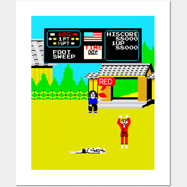 Karate Champ, Retro Karate Arcade Game from 80s Wall Art by Stefan Balaz Design